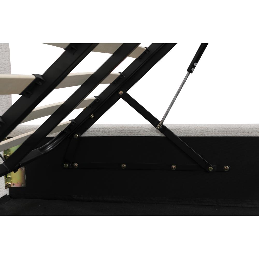 Botany Gas Lift Bed Frame Cream