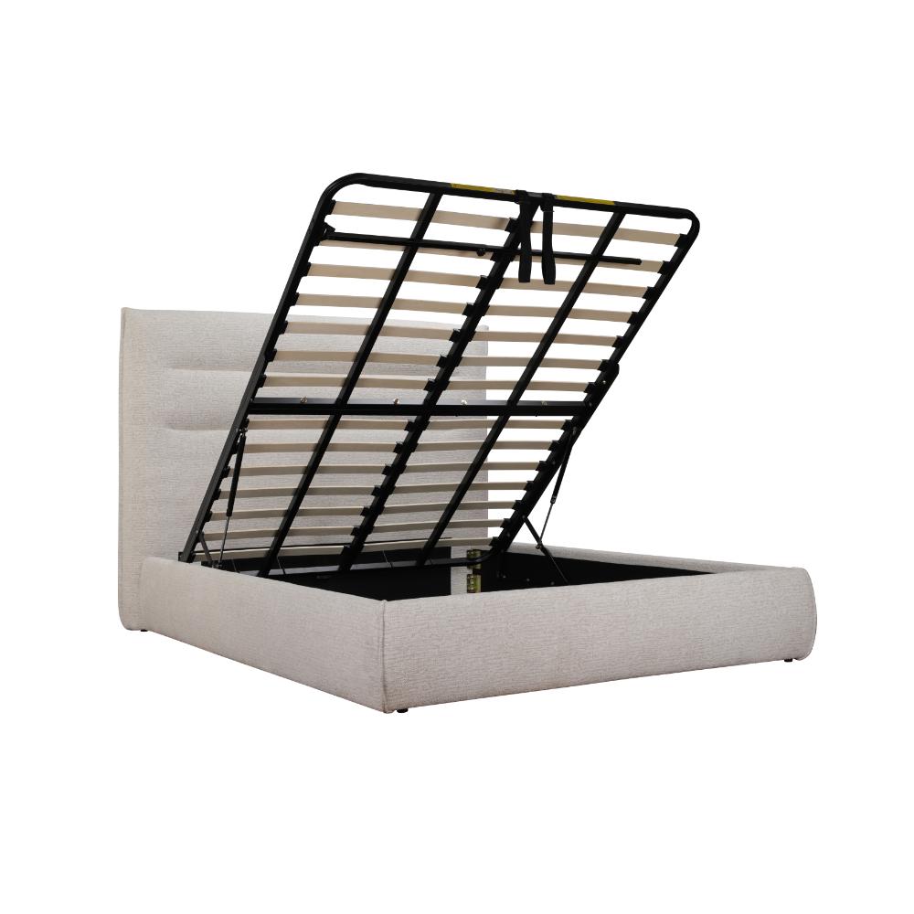 Botany Gas Lift Bed Frame Cream