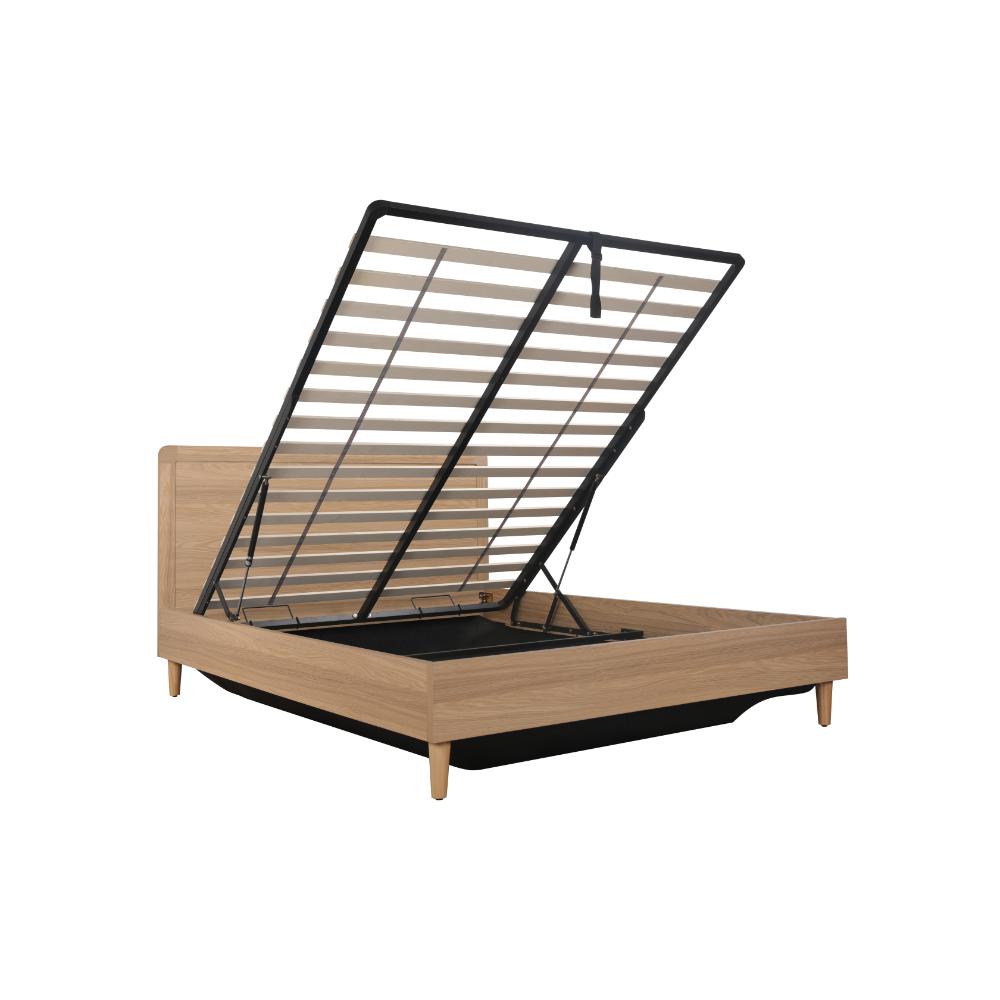 Loft Gas Lift Bed Frame Oak Queen