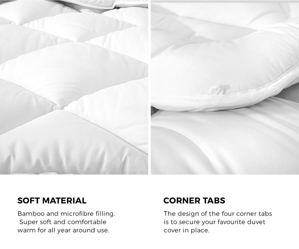 Solenne Super King Microfibre Quilt White