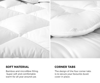 Solenne Super King Microfibre Quilt White