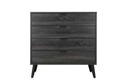 Rio 4 Drawer Tallboy Chest Charcoal