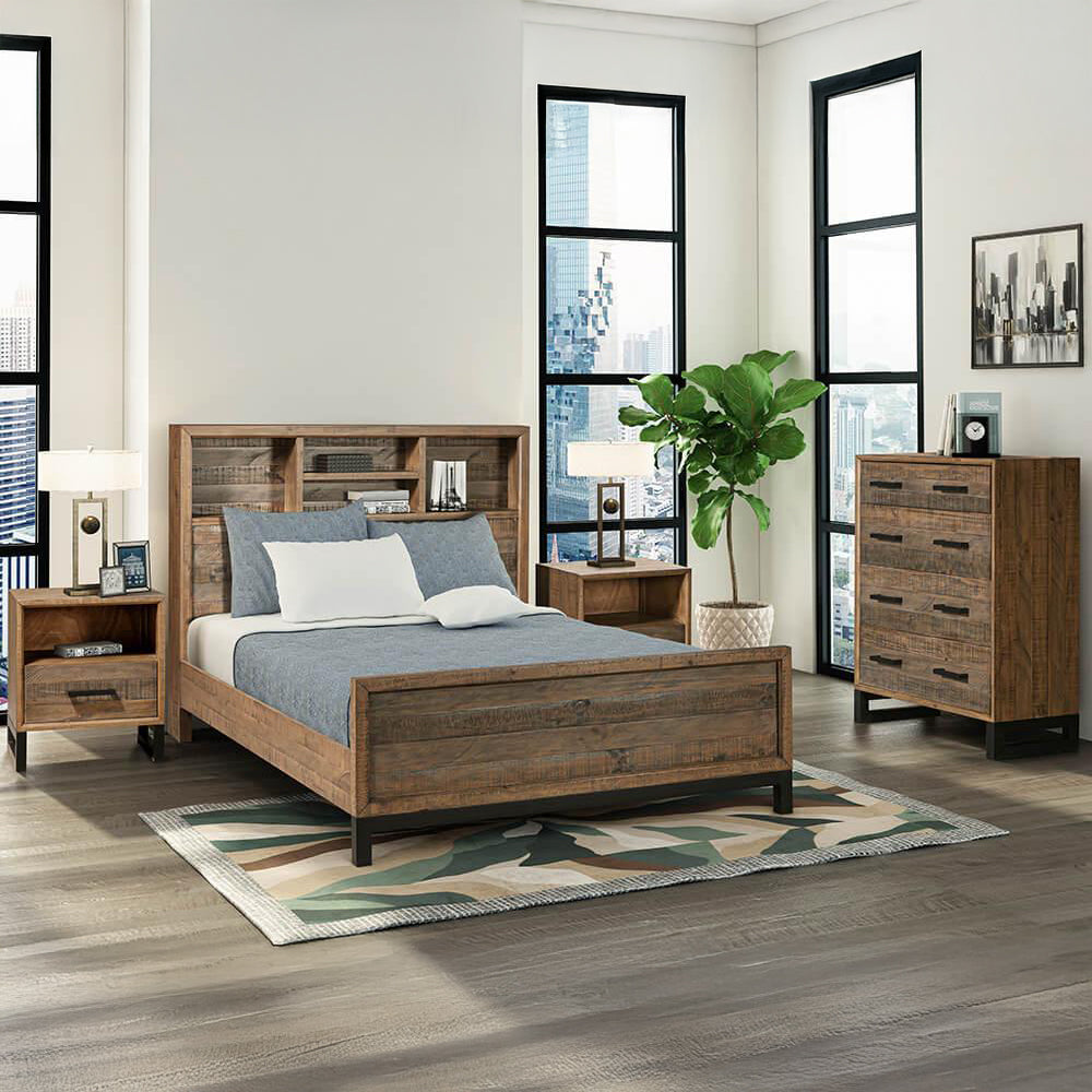 Reklaim Bookcase Queen Bed Frame