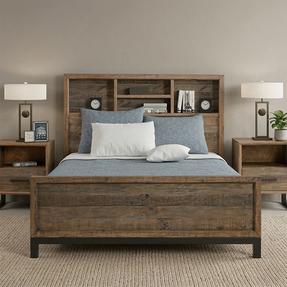 Reklaim Bookcase Queen Bed Frame