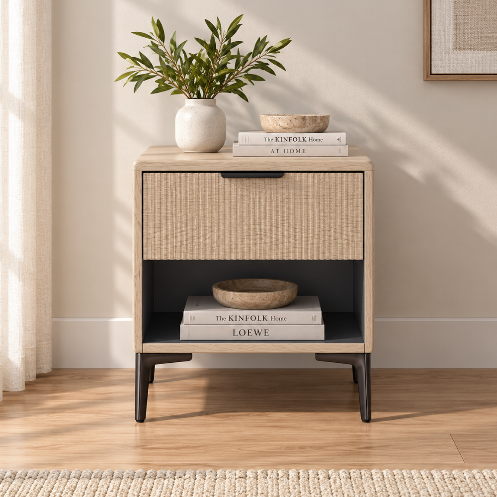 Rhodes Bedside 1 Drawer Oak
