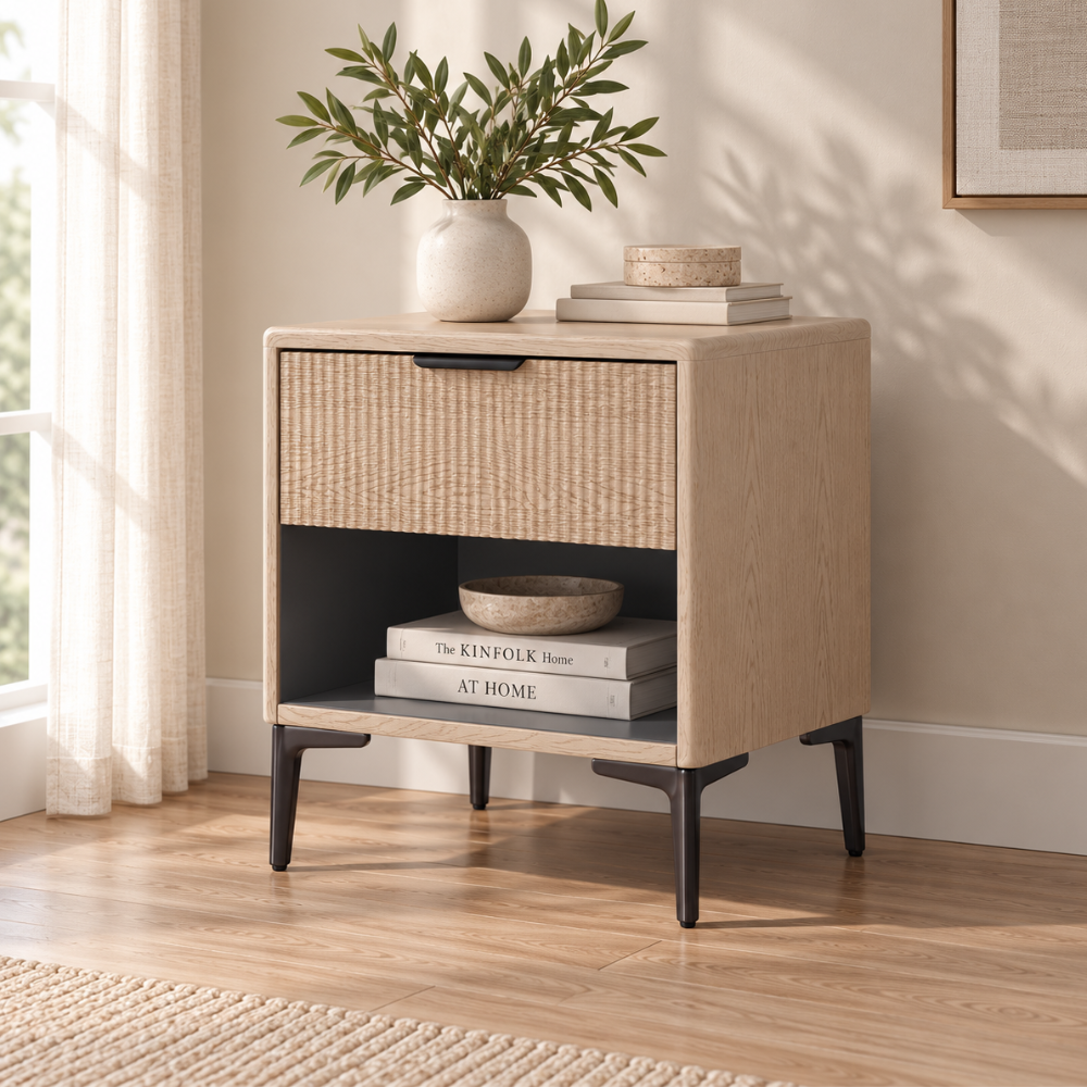 Rhodes Bedside 1 Drawer Oak