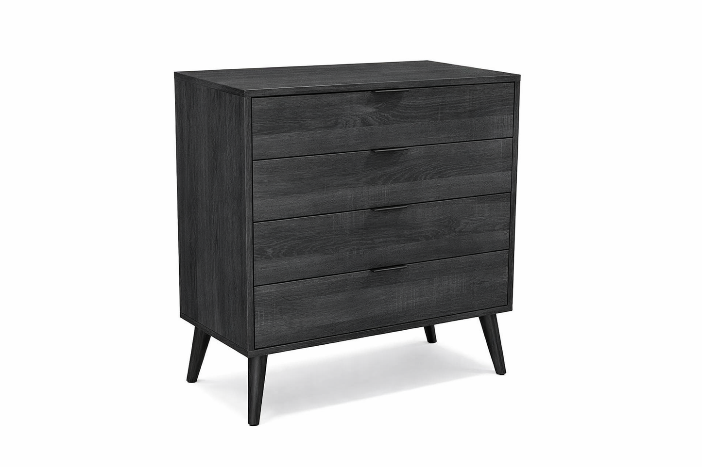 Rio 4 Drawer Tallboy Chest Charcoal