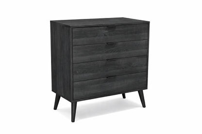 Rio 4 Drawer Tallboy Chest Charcoal