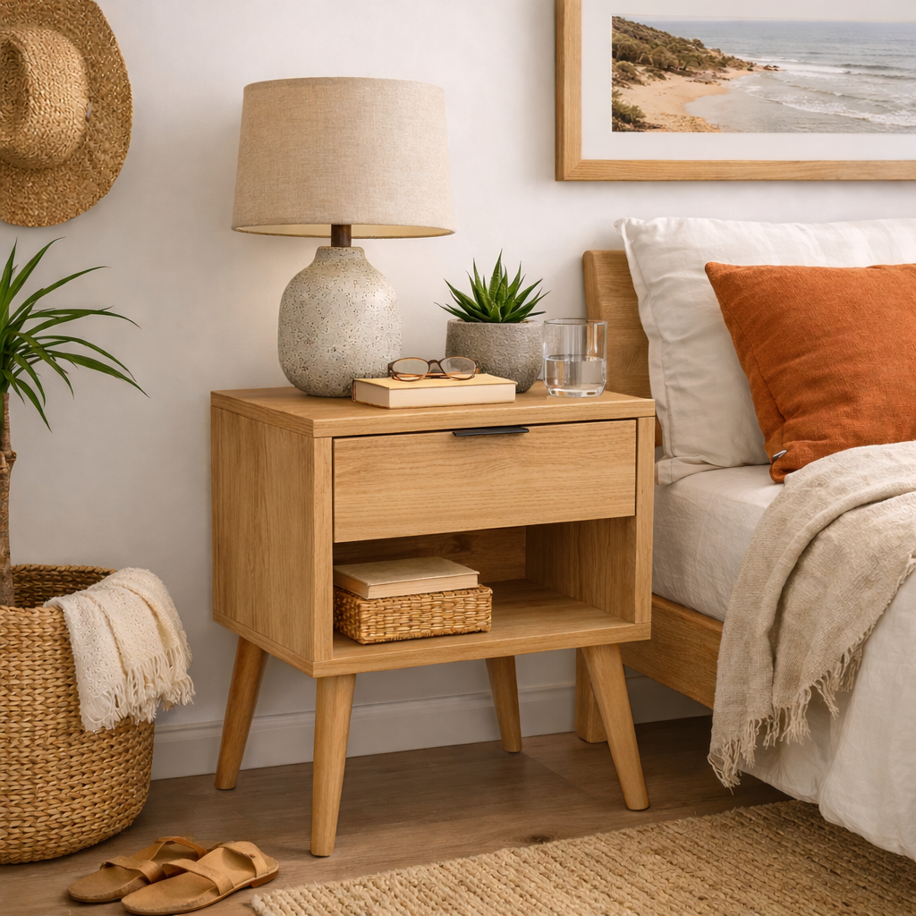 Rio Bedside Table Oak