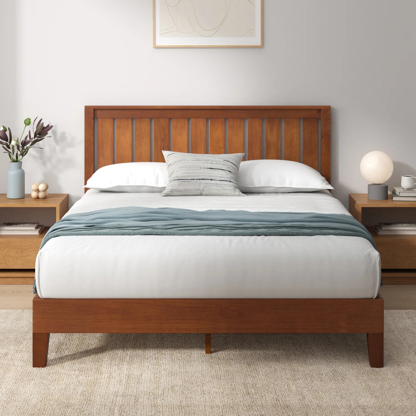 Ritzy Solid Wood Queen Bed Frame