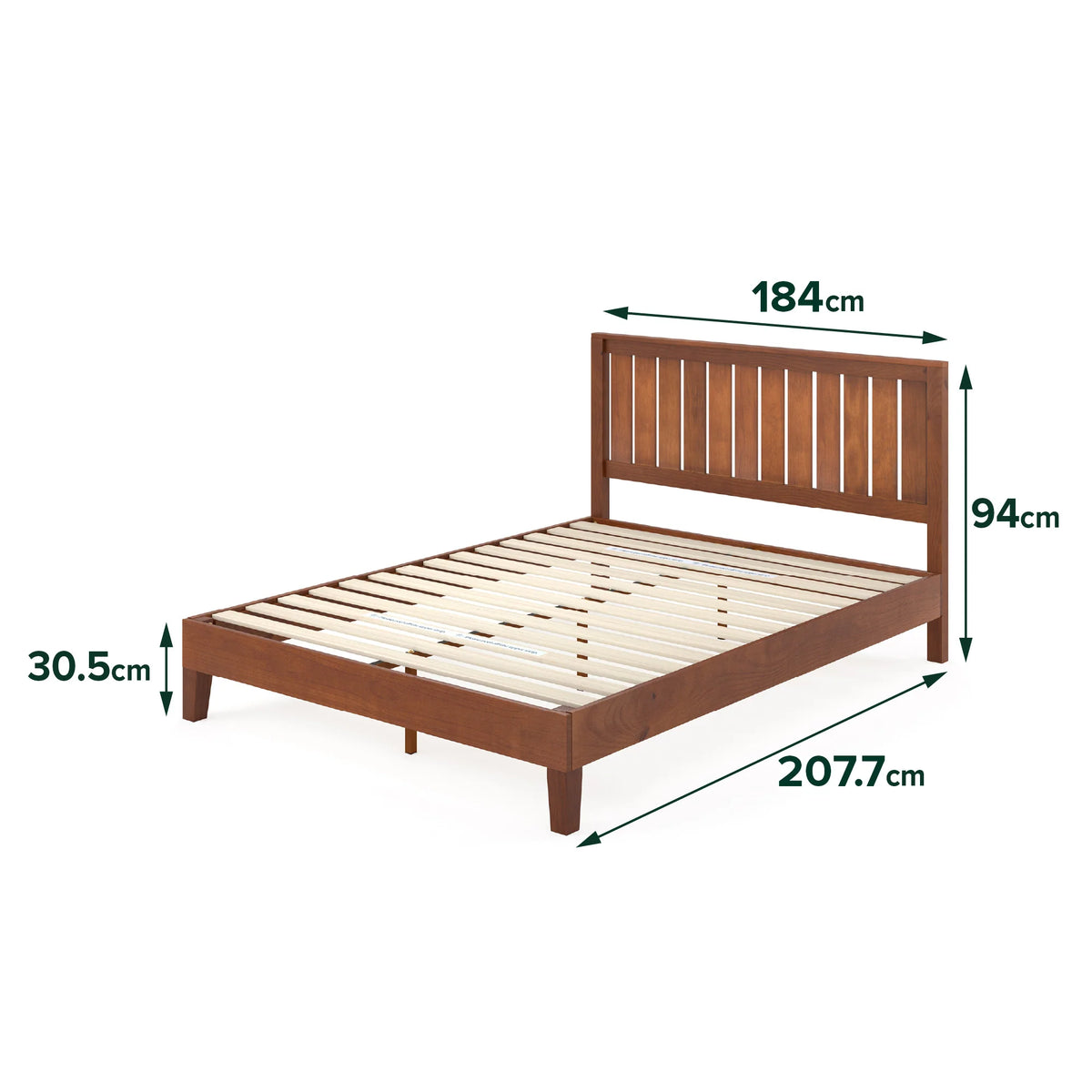 Ritzy Solid Wood King Bed Frame