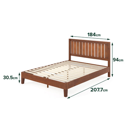 Ritzy Solid Wood King Bed Frame