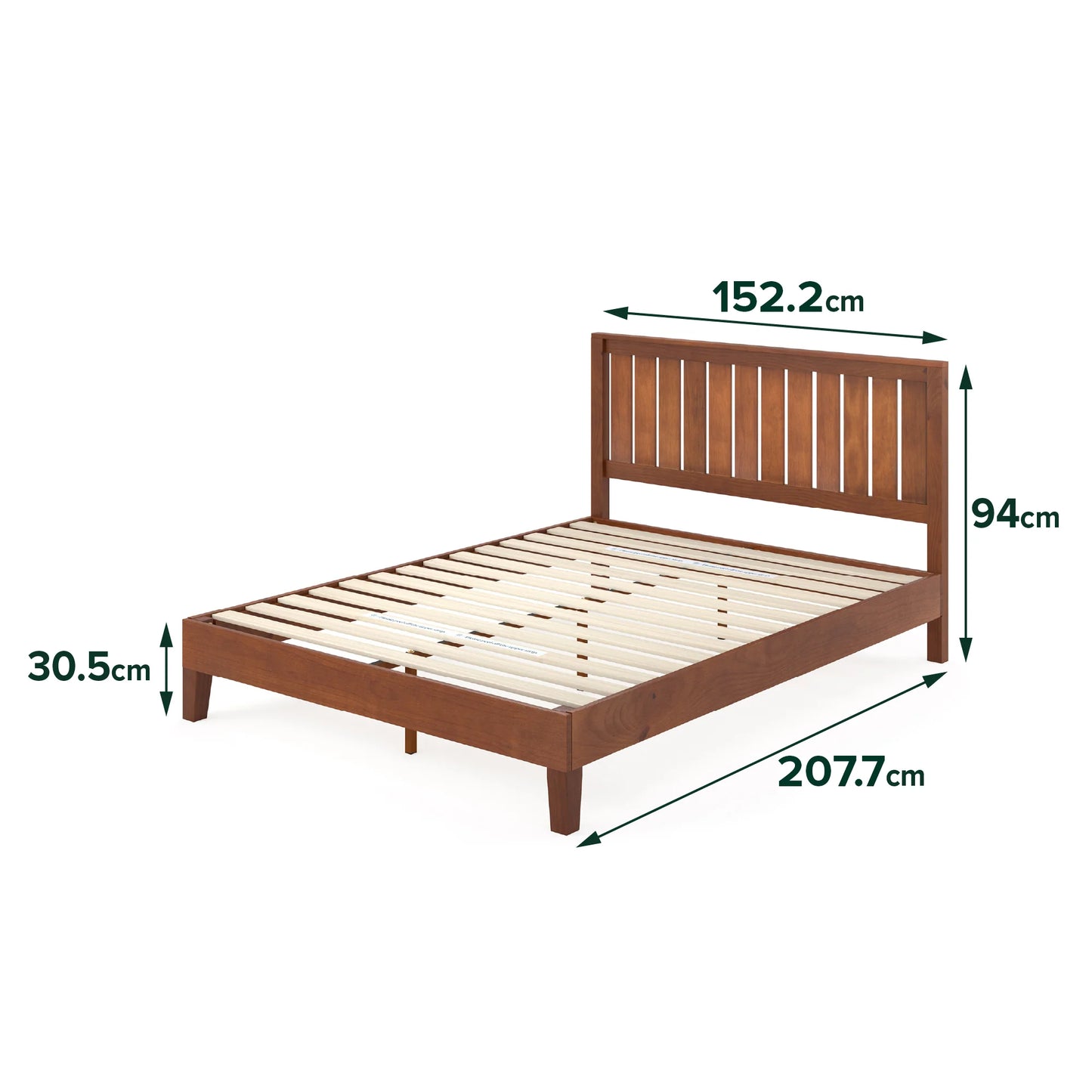 Ritzy Solid Wood Queen Bed Frame