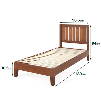 Ritzy Solid Wood Single Bed Frame