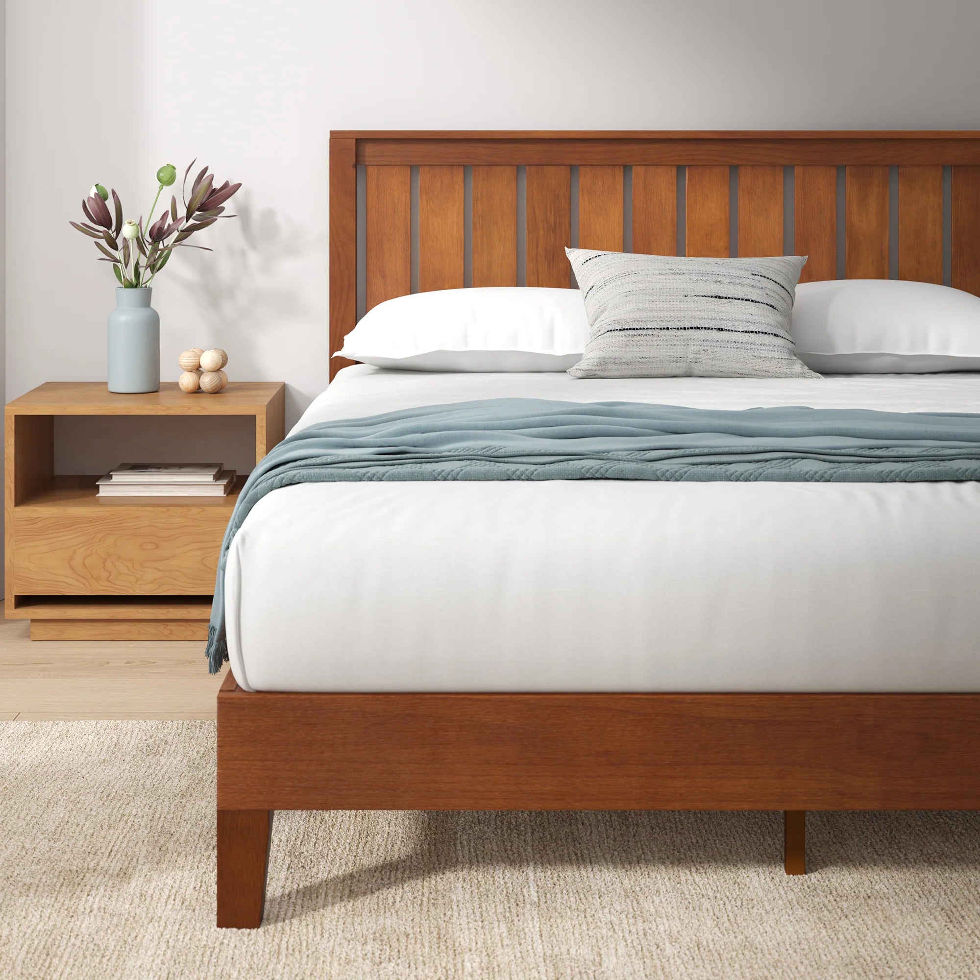 Ritzy Solid Wood King Bed Frame