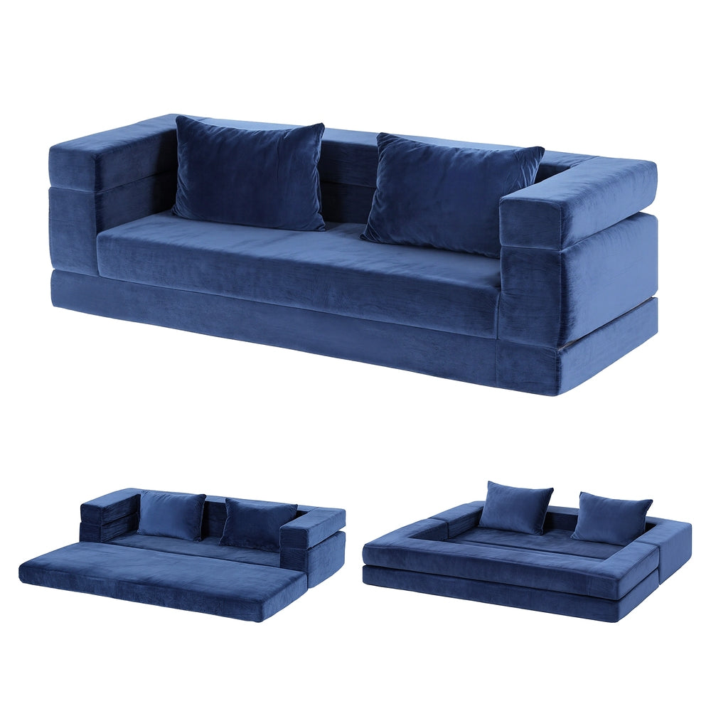 Serrano Double Sofa Bed Blue