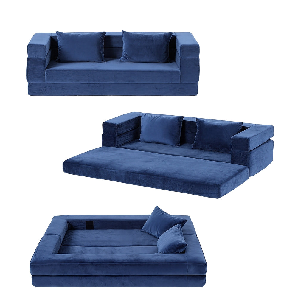 Serrano Double Sofa Bed Blue
