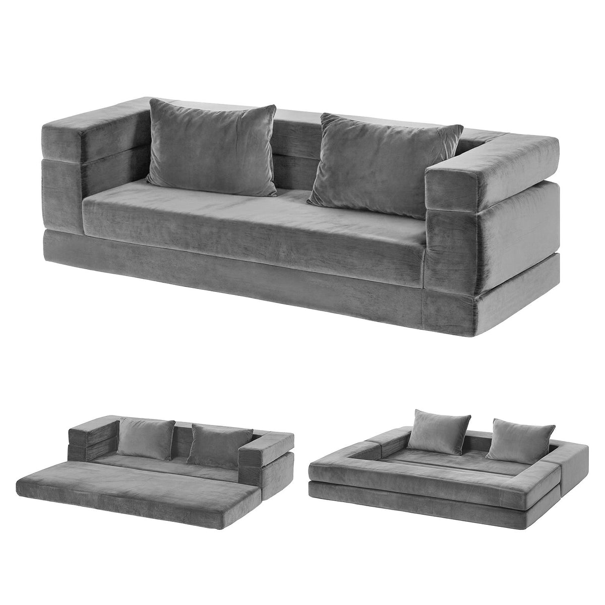 Serrano Double Sofa Bed Grey