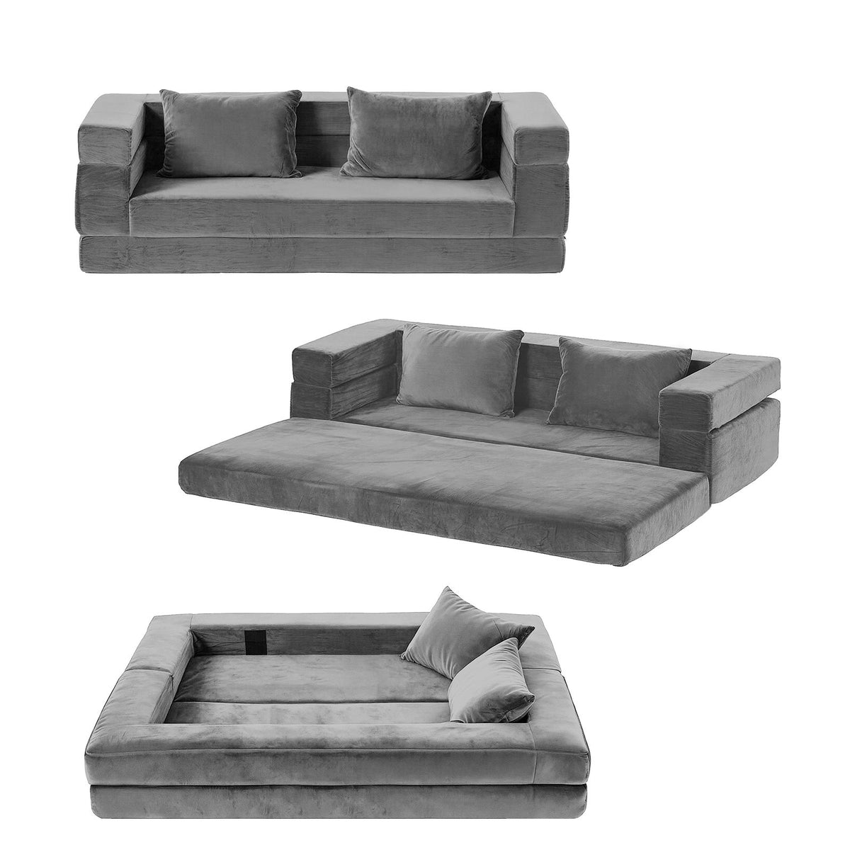 Serrano Double Sofa Bed Grey