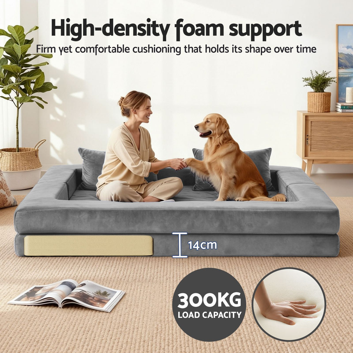 Serrano Double Sofa Bed Grey
