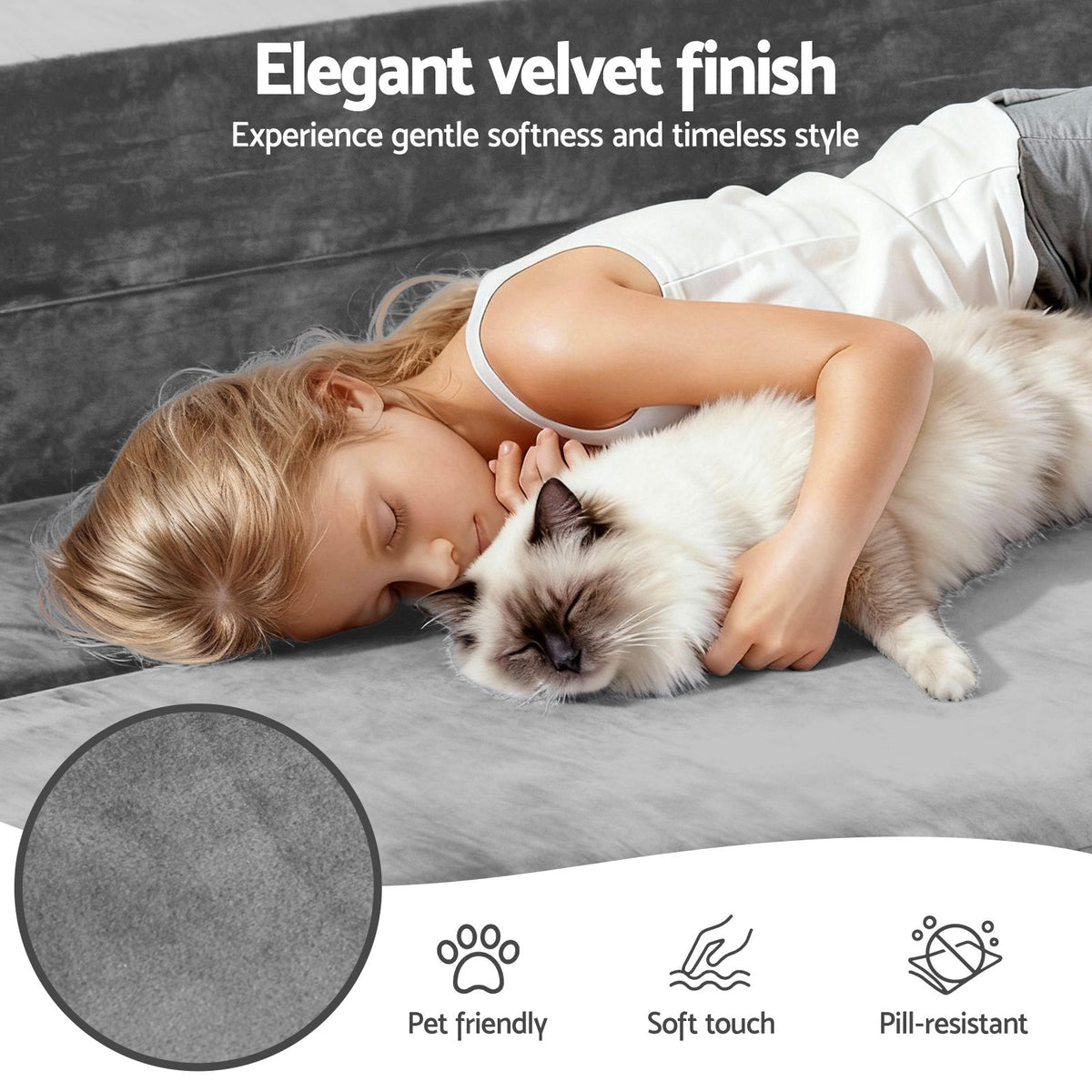 Serrano Double Sofa Bed Grey