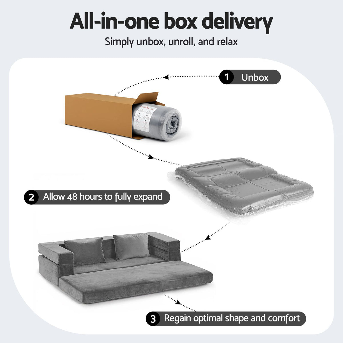 Serrano Double Sofa Bed Grey