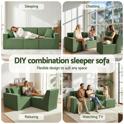 Virello 3-Seater Sofa Green