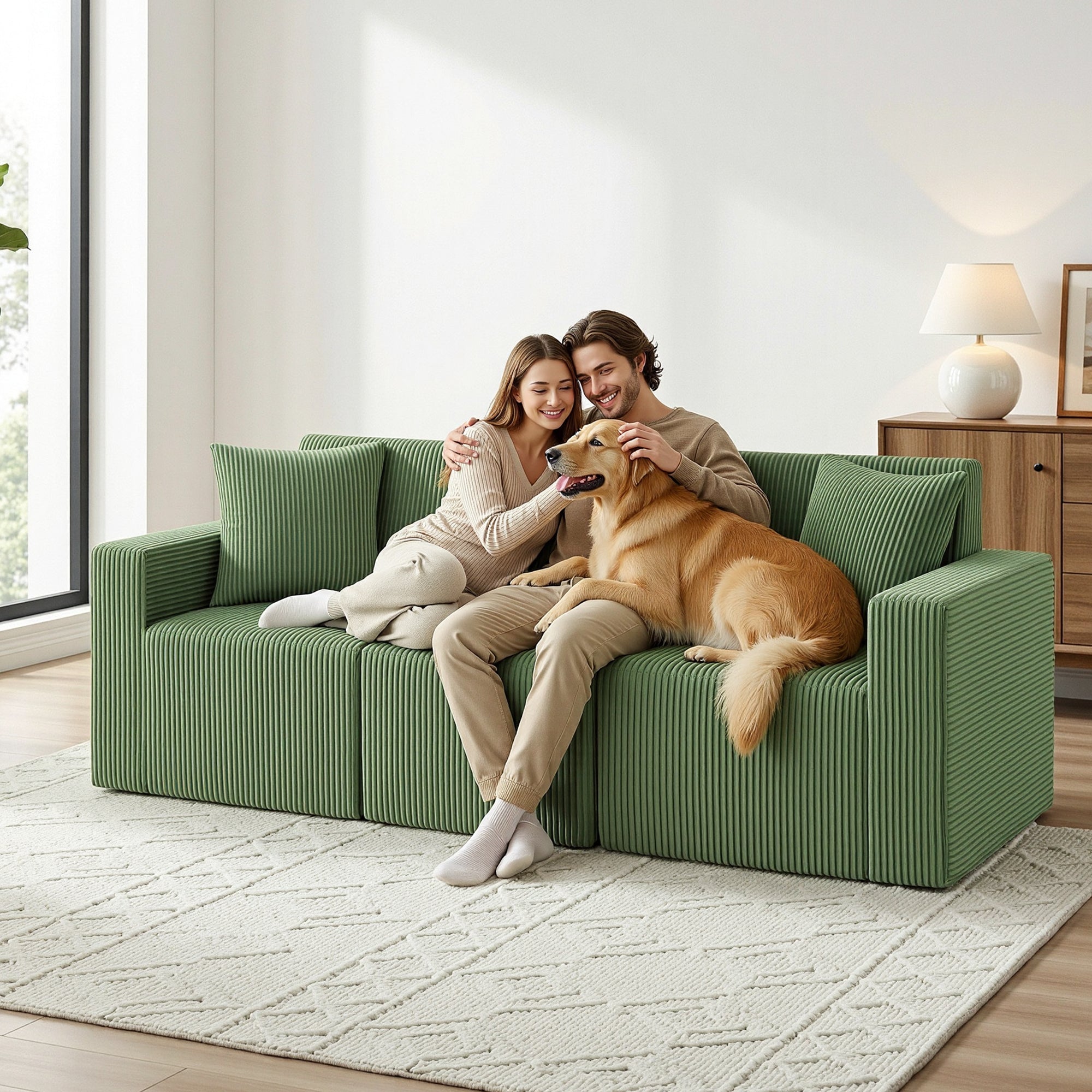 Virello 3-Seater Sofa Green