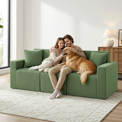 Virello 3-Seater Sofa Green