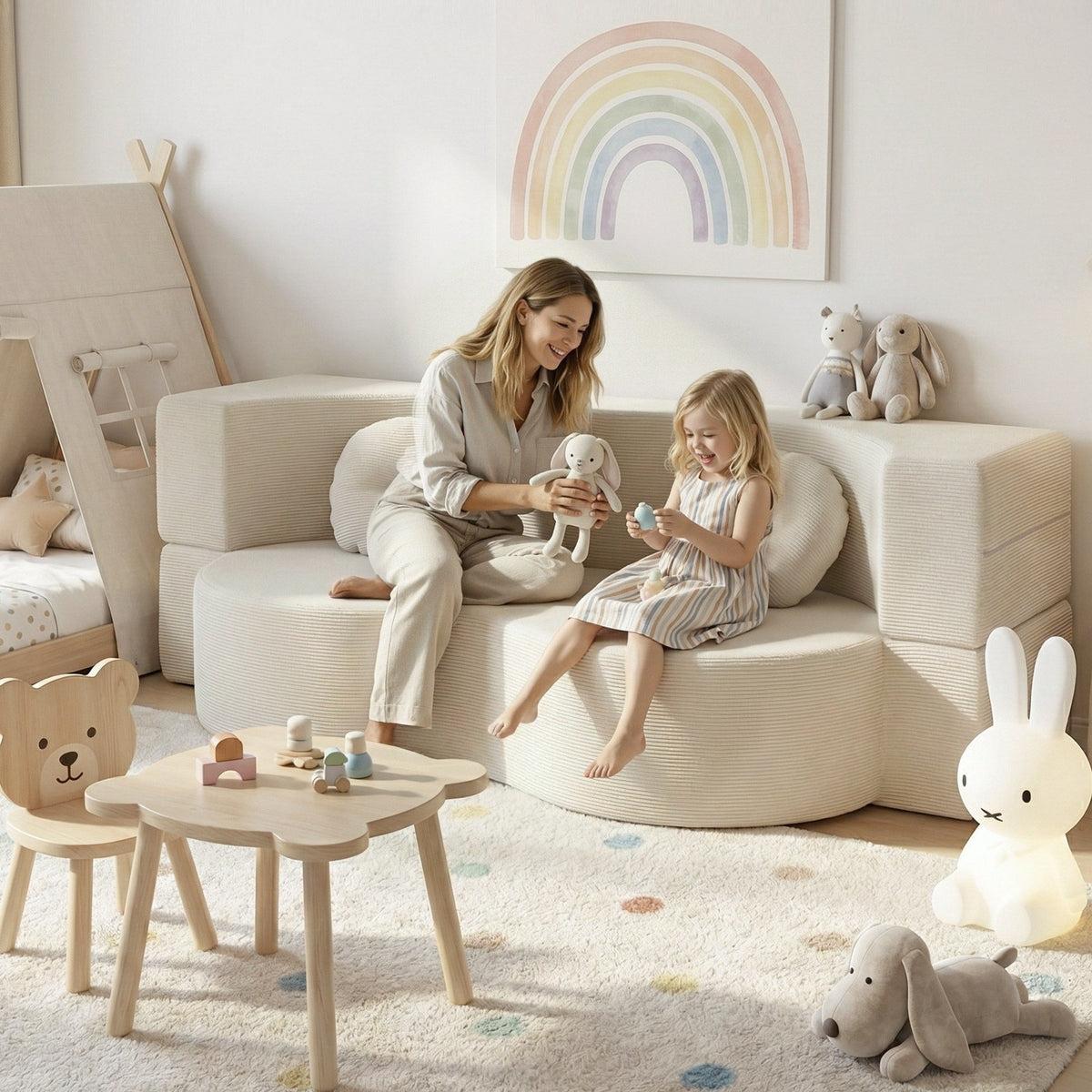 Auren 2-Seater Sofa Bed Beige