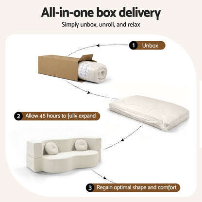 Auren 2-Seater Sofa Bed Beige