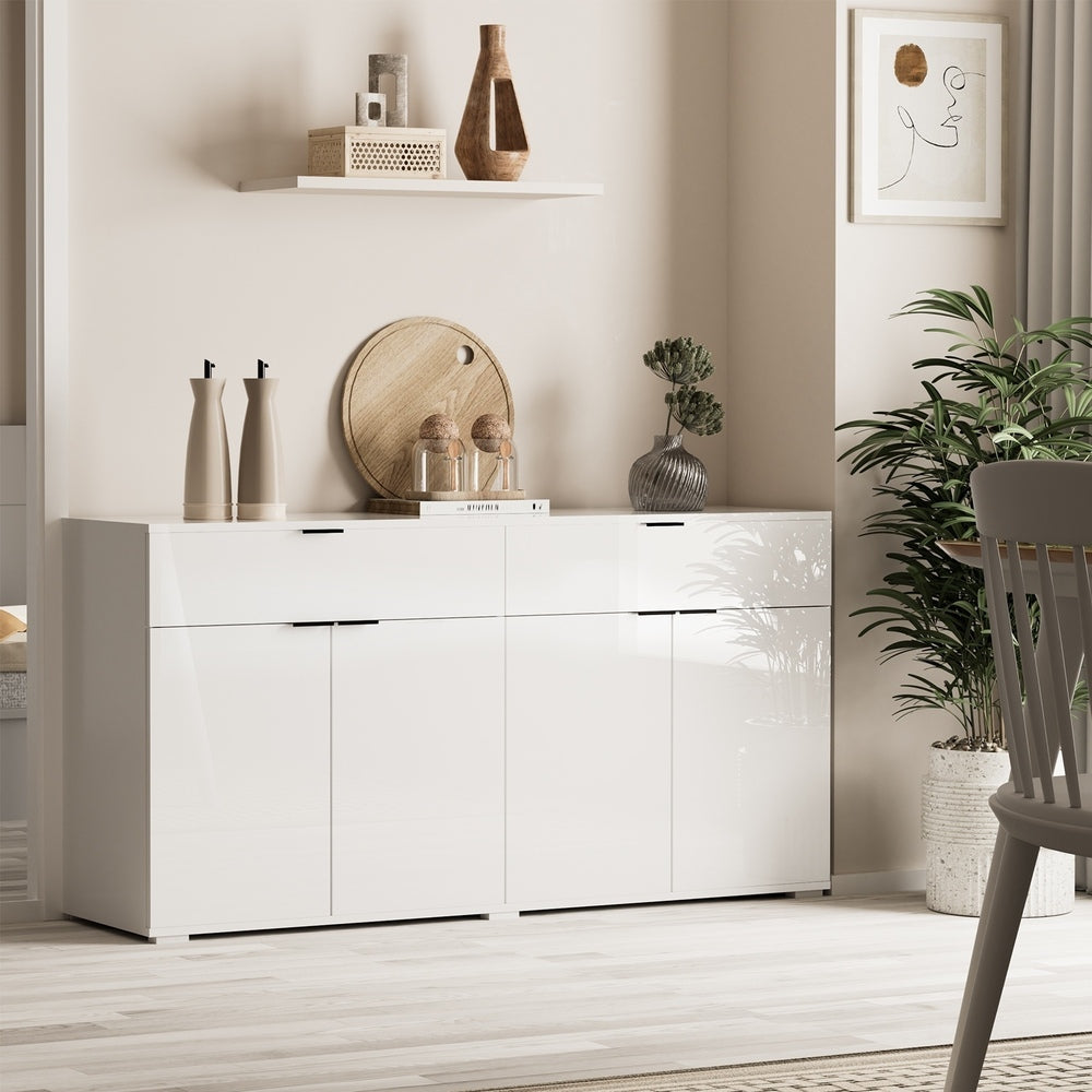 Lumin High Gloss Sideboard White