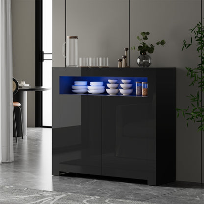 Arslan LED Sideboard Buffet Black