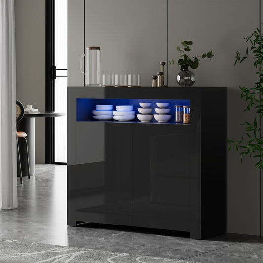 Arslan LED Sideboard Buffet Black