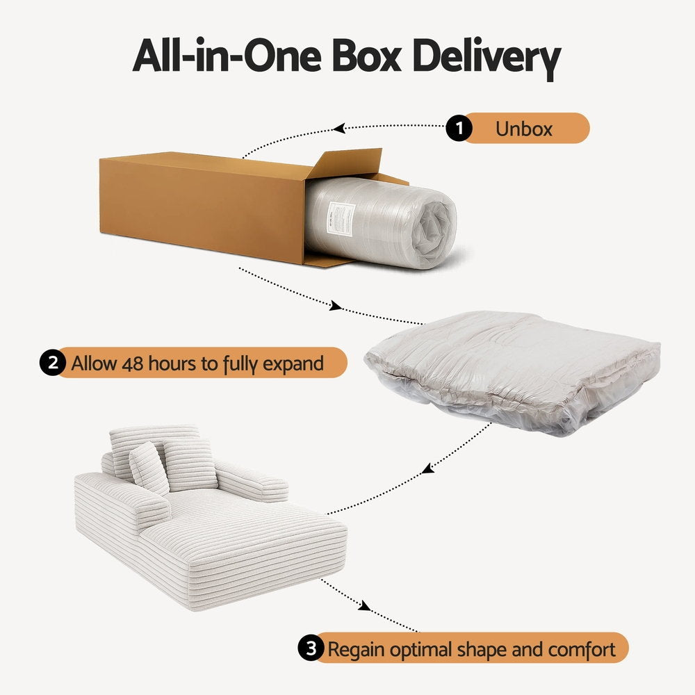Aveline 2-Seater Sofa Bed Beige