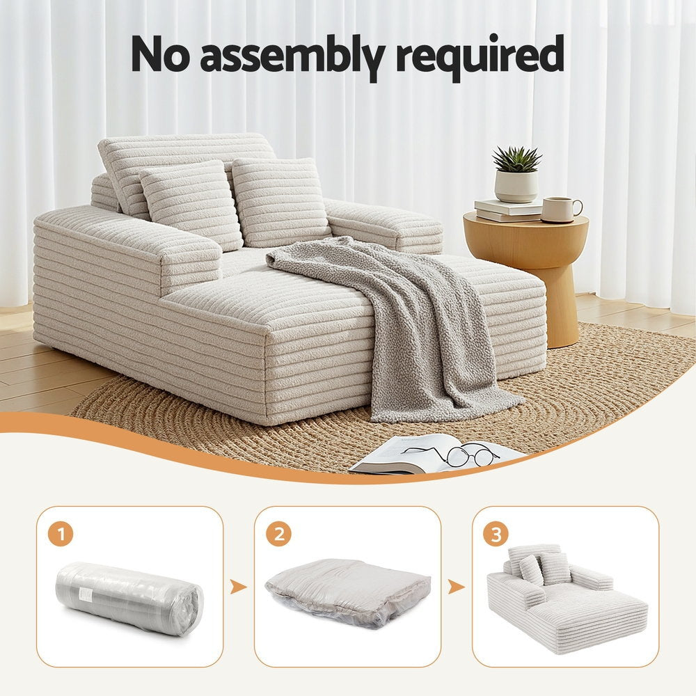 Aveline 2-Seater Sofa Bed Beige
