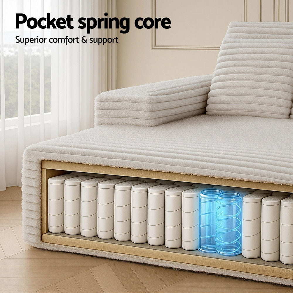 Aveline 2-Seater Sofa Bed Beige