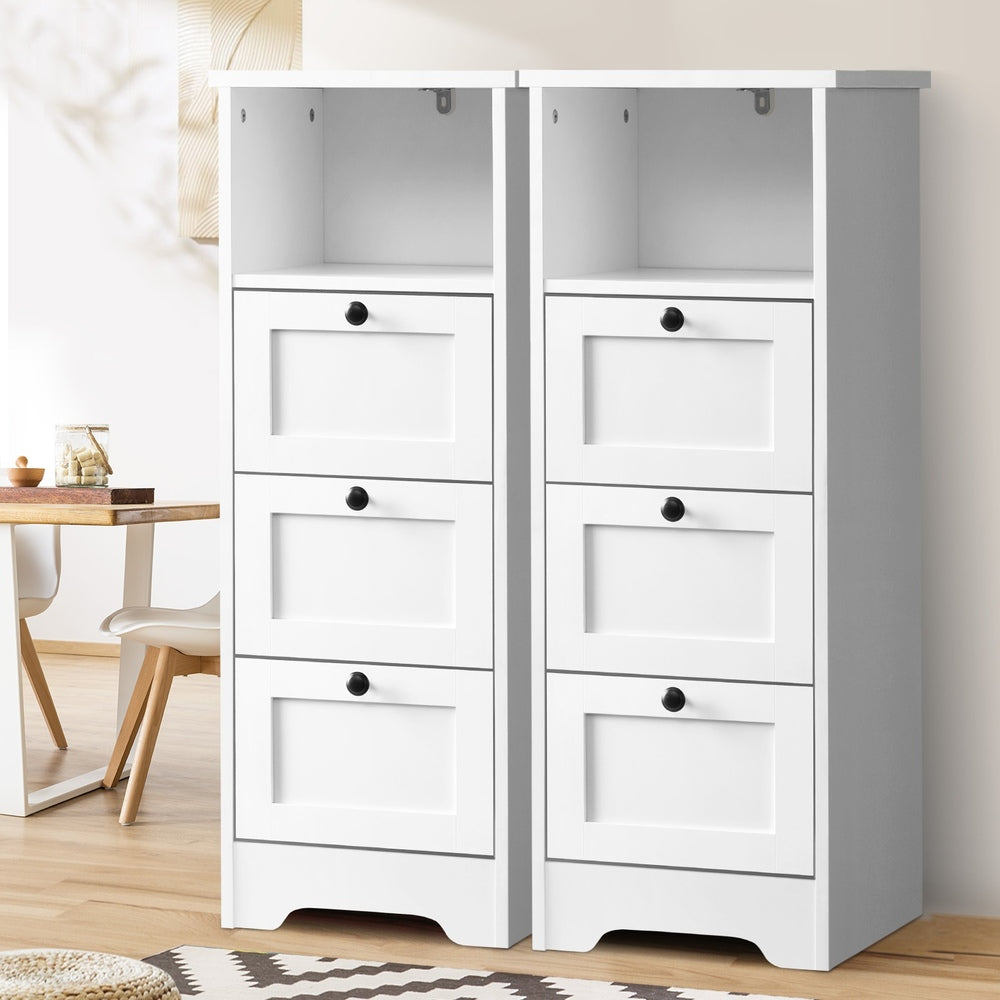 Aurora Tallboy Double Sideboard White