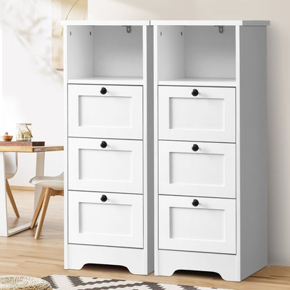 Aurora Tallboy Double Sideboard White