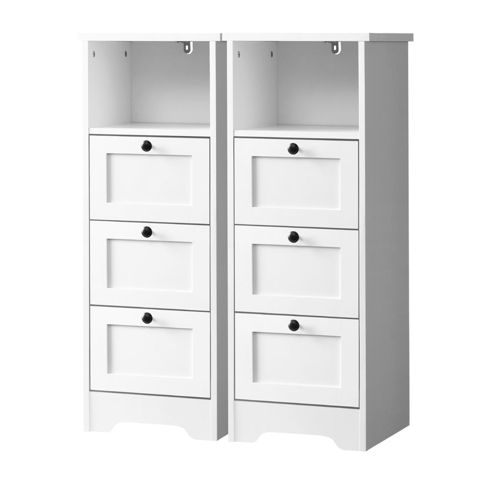 Aurora Tallboy Double Sideboard White