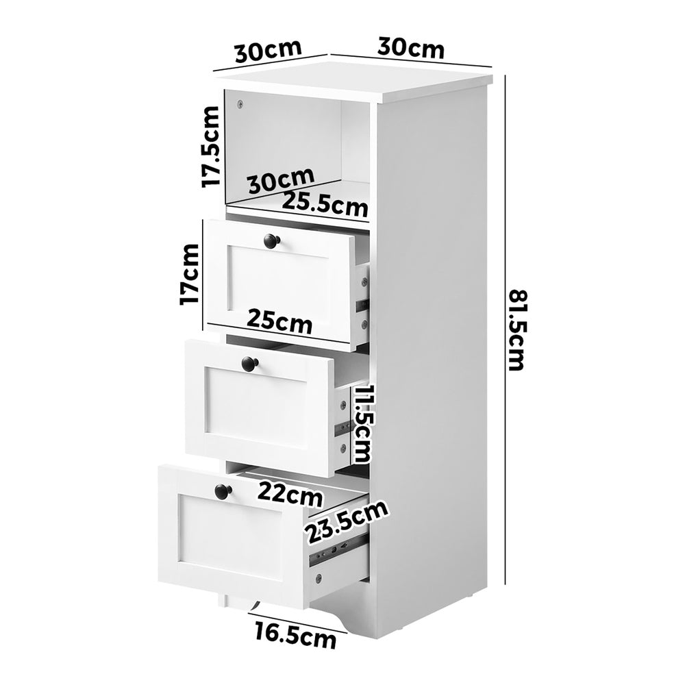 Aurora Tallboy Double Sideboard White