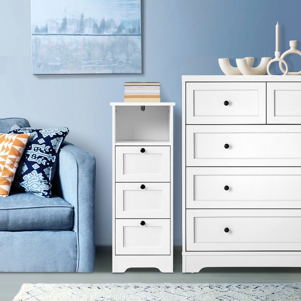 Aurora Tallboy Double Sideboard White
