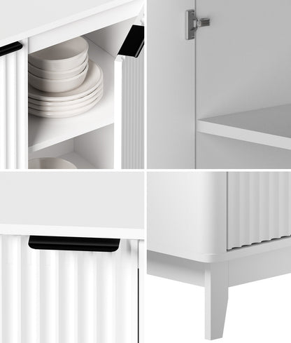 Vista 4 Door Sideboard White