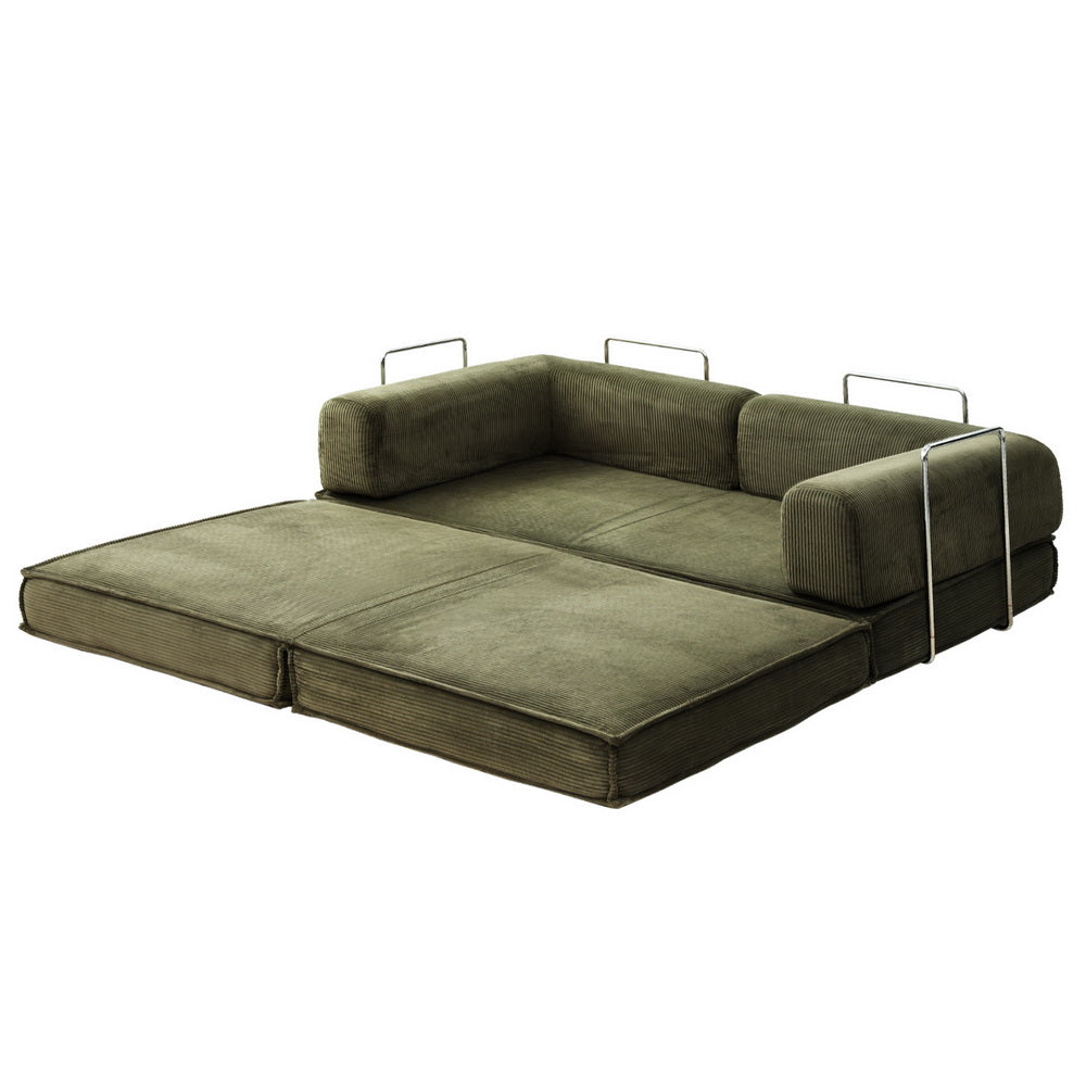 Calder 2-Seater Sofa Bed Green