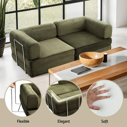 Calder 2-Seater Sofa Bed Green