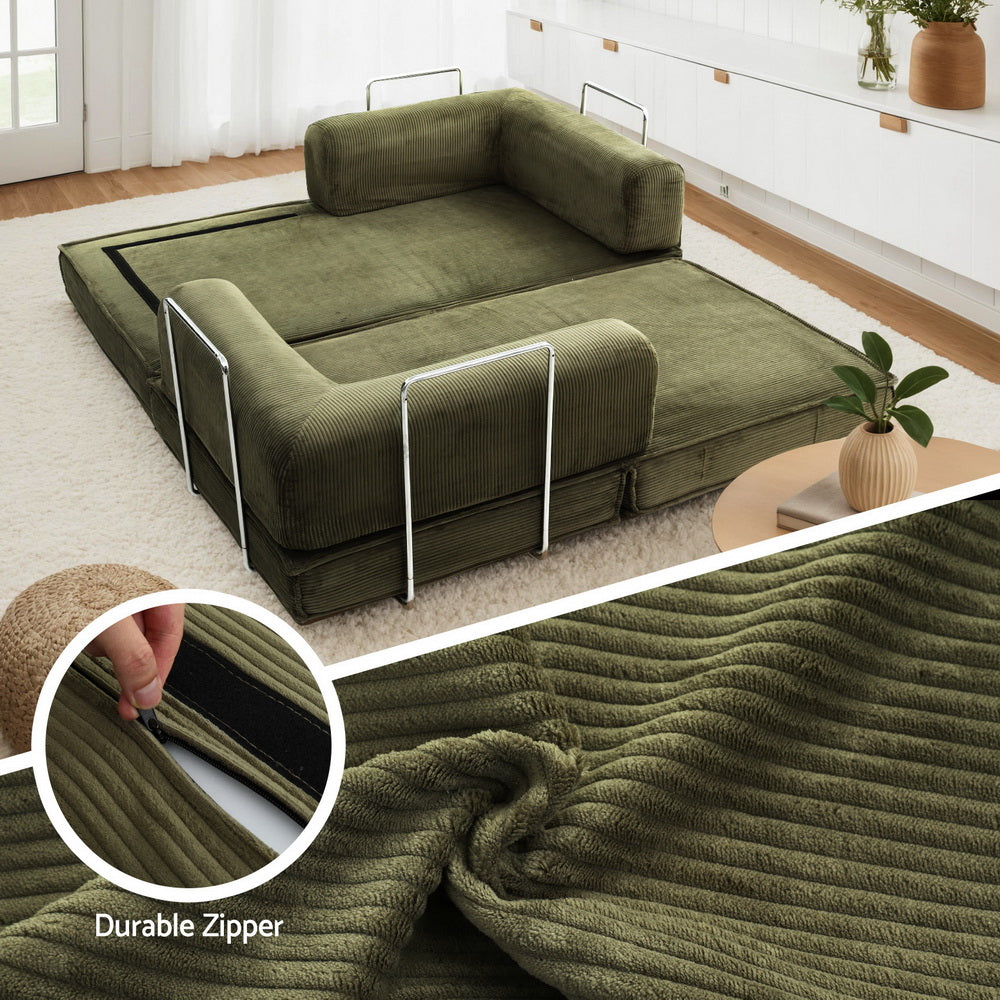 Calder 2-Seater Sofa Bed Green