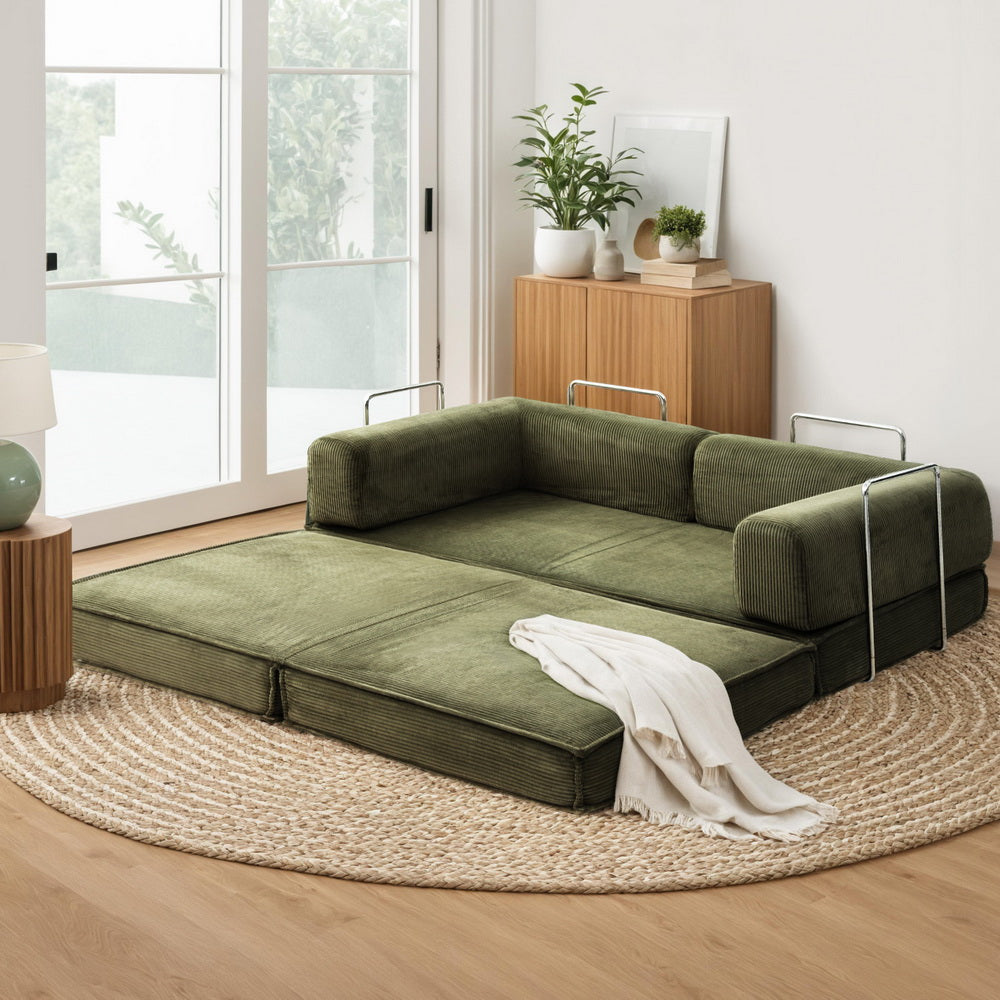 Calder 2-Seater Sofa Bed Green