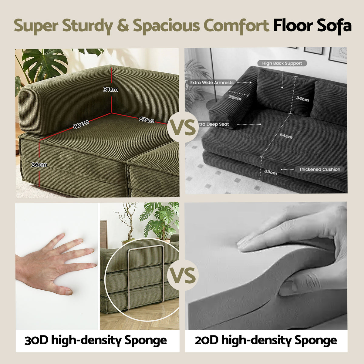 Calder 2-Seater Sofa Bed Green