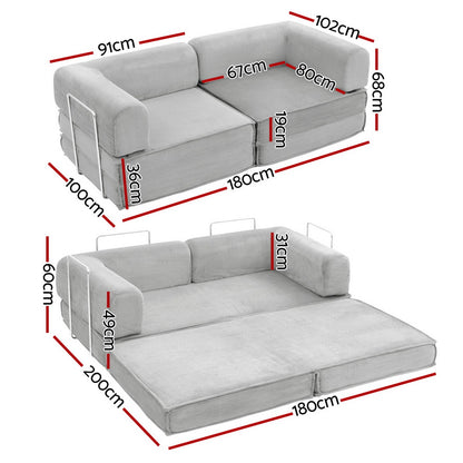 Calder 2-Seater Sofa Bed Grey