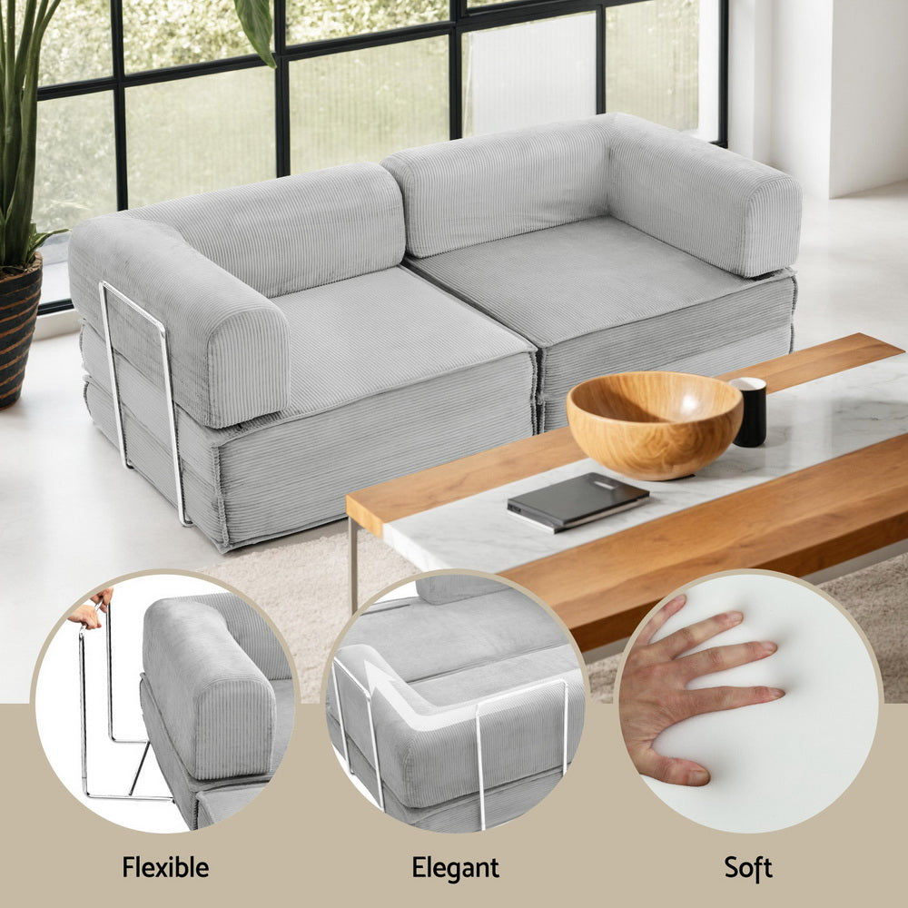 Calder 2-Seater Sofa Bed Grey